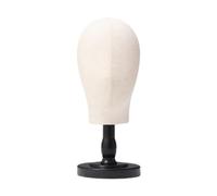Almencla Tête de Mannequin avec Base Fixe pour Présenter Chapeaux, Perruques et Casquettes Ou à Domicile, Noir Court