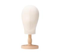 Almencla Tête de Mannequin avec Base Fixe pour Présenter Chapeaux, Perruques et Casquettes Ou à Domicile, Couleur Du Bois Court