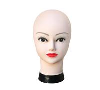 Almencla Tête de Mannequin Chauve pour Femme, Support pour Perruque, Robuste et Multifonctionnel, Présentoir pour Perruques, Chapeaux et Lunettes, Rouge, Vert