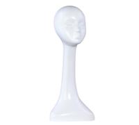 Almencla Tête de Mannequin d'Exposition Buste Présentoir Support Bijoux Base Stable en Fibre de Verre Texture Lisse Silhouette, Tête De Mannequin Cygne Haute En Fibre De Verre