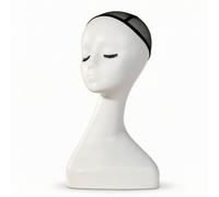Almencla Tête de Mannequin d'Exposition Buste Présentoir Support Bijoux Base Stable en Fibre de Verre Texture Lisse Silhouette, Tête De Mannequin Cygne Courte En Fibre De Verre