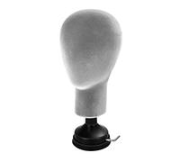 Almencla Tête de Mannequin En Mousse, Modèle de Tête Stable avec Base pour Perruque, Présentoir à Perruques, Chapeau de Coiffure pour Salon et