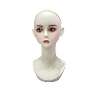 Almencla Tête de Mannequin Féminin, Buste En PVC pour Colliers, Foulards et Boucles D'oreilles.