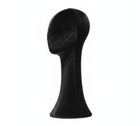Almencla Tête de Présentation Perruque Support Mannequin Porte-chapeau Buste Lin Pratique pour Épingles Convient à Organisation , Noir , Tête De Mannequin En Velours Élastique, Piquable, 52 Cm