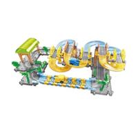 Almencla Train Électrique Télécommandé Circuit Modulable Créatif Circuit Train en Plastique Rampes Haute Qualité