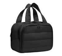 Almencla Trousse de Toilette Sac de Maquillage Pochette de Rangement Organisateur avec Fermeture En Polyester pour Maquillage et Accessoires Adapté Aux, Noir