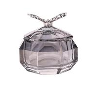 Almencla Verre pour Nail Art avec Couvercle, Outils de Nail Art, Accessoires de Manucure, Petits Pots à Ongles, Bol pour Stylisme Des Ongles, gris
