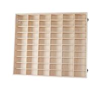 Almencla Vitrine en Bois pour Voitures Miniatures, Organisateur à 60 Compartiments, Robuste, Idéale pour Les Magasins, Les Collections, Les Comptoirs et, avec Un Couvercle