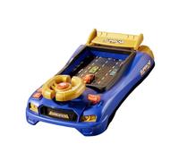 Almencla Volant Jouet Simulation Véhicule Jeu D'Aventure Apprentissage Manipulation Éducatif Portatif avec Musique Adapté Aux Enfants Garçons Filles, Version Racing Bleue