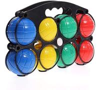 Almineez Lot de 8 boules de pétanque en plastique colorées remplies d'eau pour tous les âges et compétences, jeux de pique-nique avec étui de transport