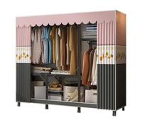 Almirah Armoire de rangement pliable en tissu pour chambre simple Blanc 150 x 45 x 168 cm