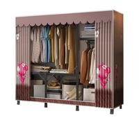 Almirah Armoire de rangement pliable en tissu pour chambre simple Blanc 150 x 45 x 168 cm