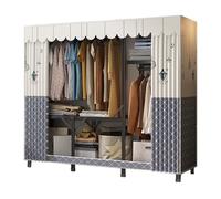 Almirah Armoire de rangement pliable en tissu pour chambre simple Blanc 150 x 45 x 168 cm