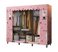 Almirah Armoire de rangement pliable en tissu pour chambre simple Blanc 150 x 45 x 168 cm