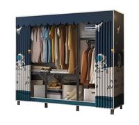Almirah Armoire de rangement pliable en tissu pour chambre simple Blanc 150 x 45 x 168 cm