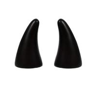 ALMLEU Décoration de Casque Corne 1 Paire Casque de Moto en Caoutchouc Grandes Cornes du Diable décoration Motocross Visage Complet Hors Route Voiture Accessoires(1 Pair Black)