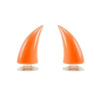 ALMLEU Décoration de Casque Corne 2 pièces Casque Flair Grandes Longues Cornes de Diable Noires for Moto Universelle Style décoration Casques Accessoires(Orange A)
