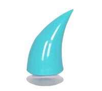 ALMLEU Décoration de Casque Corne Autocollants de décoration for Casque Moto, Cornes du Diable, vélo électrique, Style Voiture, pièces Longues et Courtes, Accessoires, Outils(2pc Long Sky Blue)