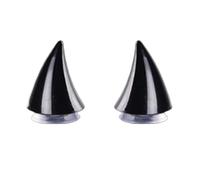 ALMLEU Décoration de Casque Corne Autocollants de décoration for Casque Moto, Cornes du Diable, vélo électrique, Style Voiture, pièces Longues et Courtes, Accessoires, Outils(2pc Short Black)