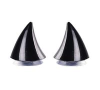 ALMLEU Décoration de Casque Corne Autocollants de décoration Style Cornes du Diable for Casque Moto, 2 pièces, Accessoires, Autocollants Cosplay avec Ventouse(B Black)