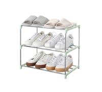ALMLEU Etagere Chaussure Étagère à Chaussures à 3 Niveaux, Petite et légère, idéale for Gagner de la Place dans Un Placard ou Une entrée de Chambre étudiante.(Green)