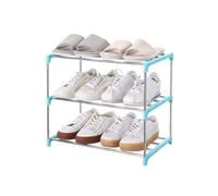 ALMLEU Etagere Chaussure Étagère à Chaussures à 3 Niveaux, Petite et légère, idéale for Gagner de la Place dans Un Placard ou Une entrée de Chambre étudiante.(Blue)