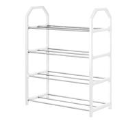 ALMLEU Etagere Chaussure Étagère à Chaussures Creative Home à 4 étages : Composants et Fournitures for Porte de dortoir.(White)
