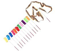 ALMLEU Ruban Danse 12 Rubans de Gymnastique Rythmique colorés en Satin qualité supérieure, for l'entraînement aux Arts du Cirque et au Twirling bâton