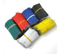 ALMLNLL Fils de Liaison, Câble à souder PCB étamé 100-26AWG, 26AWG 10cm 100mm, câble de Cavalier Volant, Fils conducteurs en étain, Fil de connecteur, 100 pièces(Green)