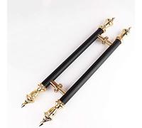 ALMLNLL Heurtoir De Porte en Laiton Poignée de Porte en Verre Double Face Acier Inoxydable, Multicolore, Plusieurs Tailles(Hole Center 1400mm Black,Black)