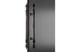 ALMLNLL Heurtoir De Porte en Laiton Poignée de Porte Grange en Aluminium Multicolore (lot 2 avec quincaillerie) (60 cm)(Black,100Cm(39 3/8In)*50Cm)