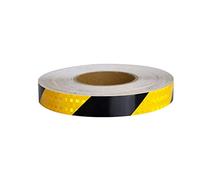 ALMLNLL Rouleau de Ruban adhésif d'avertissement Reflective Tape, Self Adhesive Fluorescent Reflector Warning Tape, Self-Adhesive Multicolor 1 inch x 32.8 Feet
