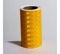 ALMLNLL Rouleau de Ruban adhésif d'avertissement Reflective Tape, Self Adhesive Fluorescent Reflector Warning Tape, 4 inch x 16. Feet Multicolor
