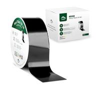 ALMO bande adhésive extrêmement résistante aux UV & étanche au vent pour lé de sous-couverture & lé de façade (60mm x 40m) Bande adhésive noire robuste pour l'extérieur