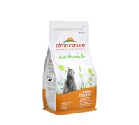 Almo Nature Anti Hairball - Croquettes pour Chat Adulte au Poulet Frais, avec Mélange de Fibres Végétales pour Contrer la Formation de Boules de Poils - Sac de 400g