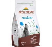 Almo Nature Stérilisé, Croquettes Chat Adulto avec B¿uf Frais | Pack de 400 g