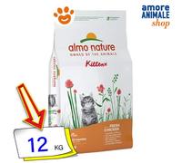 Almo Nature - Holistic Chaton - Croquettes Poulet et riz - 12 kg