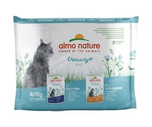 Almo Nature Cats Urinary Help Poisson Et Poulet MultiPack 6x70g