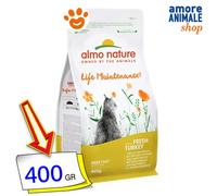 Almo Nature Chat Life Maintenance Avec Dinde Fraîche Pour Chats 400 Gr/12 Kg