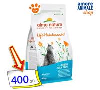 Almo Nature Chat Vie Maintenance Avec Poisson Bleu Frais Chats 400 Gr / 12 Kg