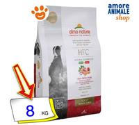 Almo Nature HFC Adult M/L - Croquettes pour Chiens avec Porc à l'origine Propres à la consommation Humaine et désormais utilisés comme Aliments pour Chiens.