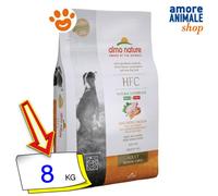 Almo Nature HFC Adult M/L - Croquettes pour Chiens avec Poulet à l'origine Propres à la consommation Humaine et désormais utilisés comme Aliments pour Chiens.
