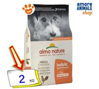 Almo nature Chien Holistic Adult Extra Petit / Poulet Nourriture Sec 2 KG