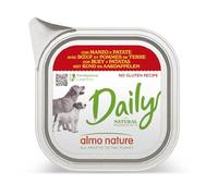 Almo Nature Daily Menu Lot de 32 pâtés sans céréales pour Chien au bœuf et aux Pommes de Terre 100 g