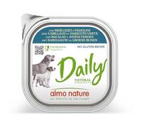 Almo Nature Daily - Aliment Humide pour Chiens - Morue et Haricots Verts - 9 x 300 g