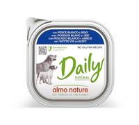 Almo Nature Daily - Aliment Humide pour Chiens - Poisson Blanc et Riz - 9 x 300 g