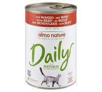 Almo Nature Daily avec Boeuf. Nourriture Humide pour Chat Adulte - 24 boîtes de 400g