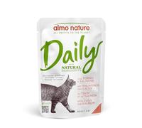 Almo Nature Daily avec Thon et Saumon. Nourriture humide pour chat adulte. Alimentation complète en sachets fraîcheur - 30 x 70g