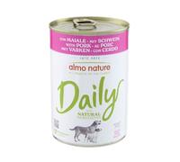 Almo Nature Daily Dog - Nourriture Humide pour Chiens avec Porc- 24 boîtes de 400g