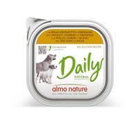 Almo Nature Daily Menu Lot de 9 pâtés sans céréales pour Chien au Poulet, Jambon et Fromage 300 g